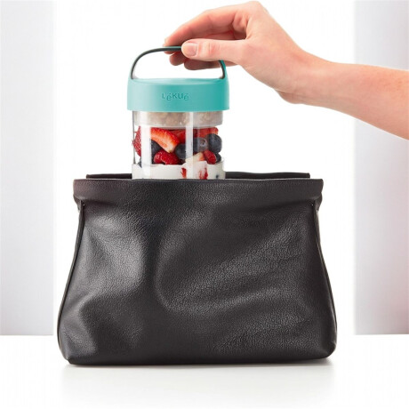 Recipiente Hermético Portátil para Ensaladas y Comidas Lekué Celeste