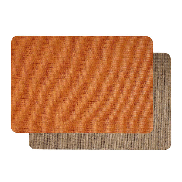 MANTEL INDIVIDUAL DOBLE CARA PREMIUM TEX 45X30CM CARAMELO/NUDE BEIGE