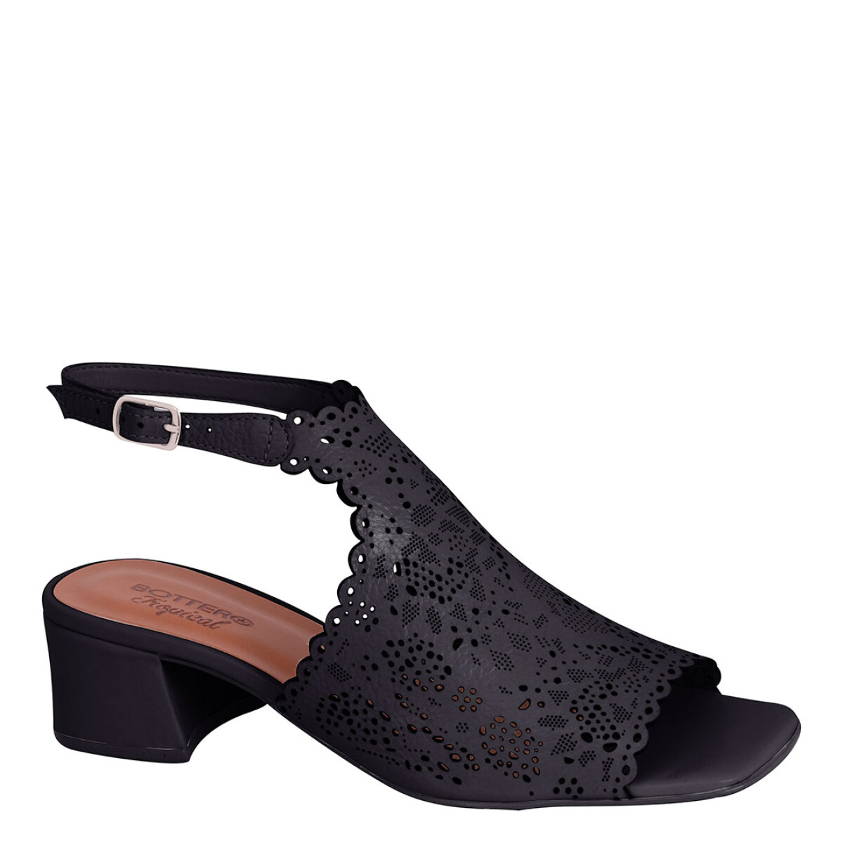 Sandalias de Mujer Bottero Cuero Calado - Negro 