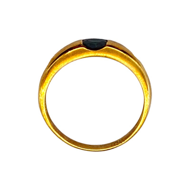Anillo Solitario-Oro Bajo-Piedra Zafiro-AN8109 conpiedra