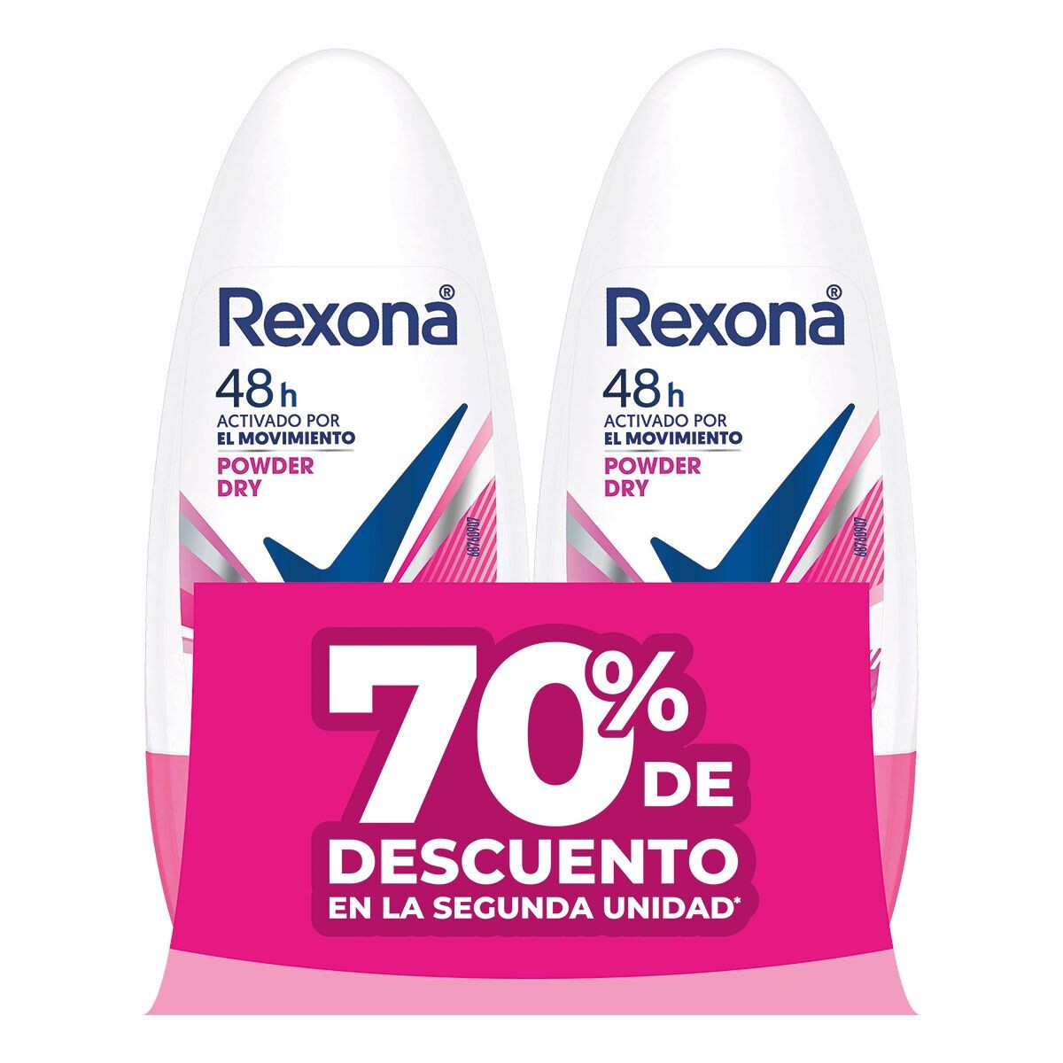 REXONA DEO ROLLON WOM POWDER X 2 50 ML 