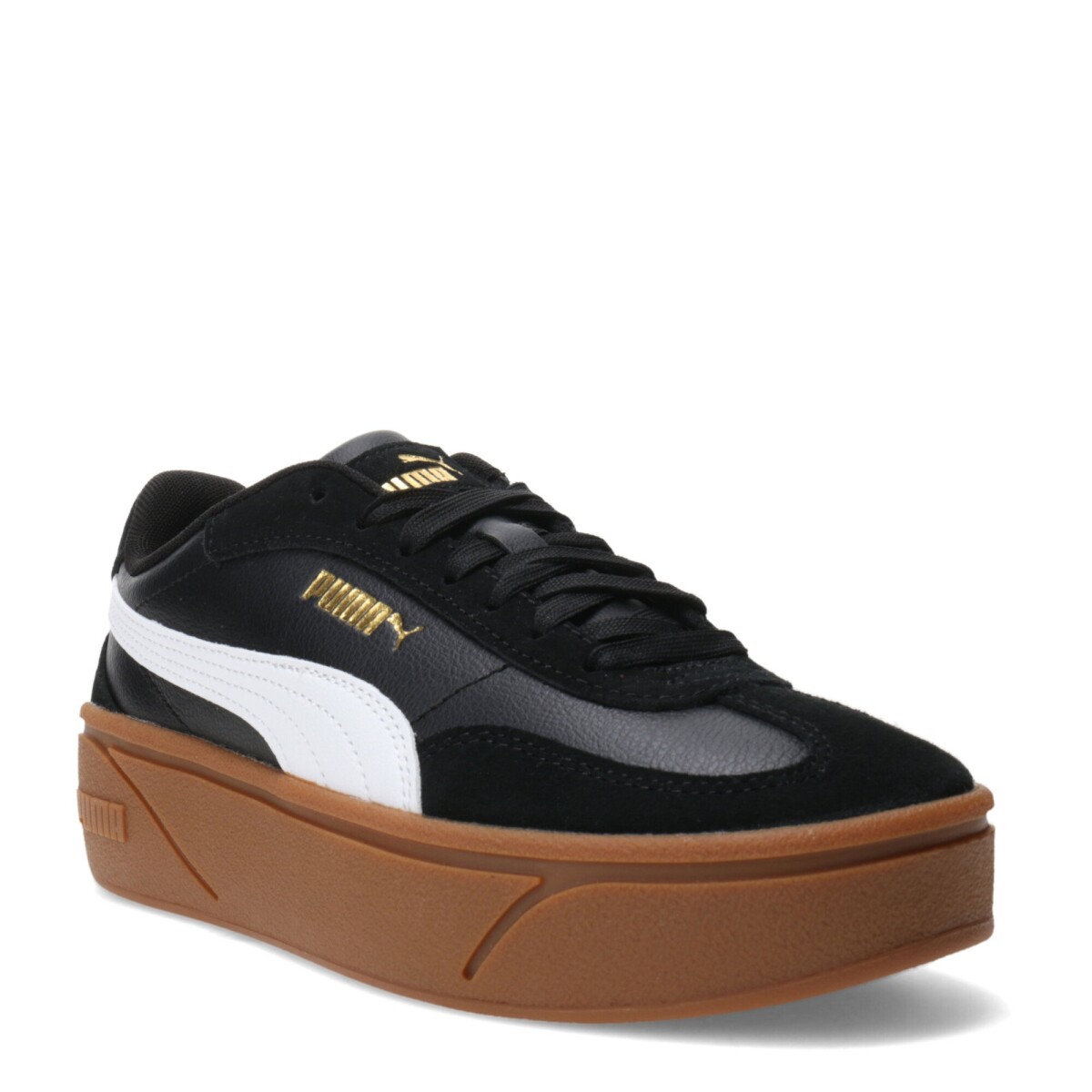 Championes de Mujer Puma Club II Era Plataforma - Negro - Blanco 