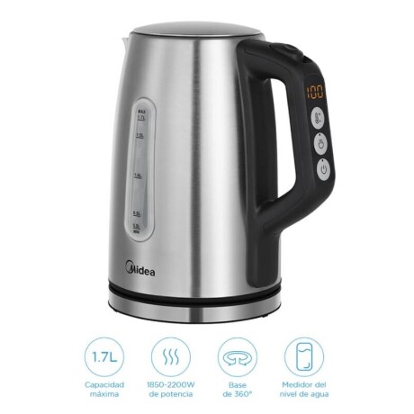 Jarra eléctrica Midea 1,7L Inox MK-17S30B2-E5 Jarra eléctrica Midea 1,7L Inox MK-17S30B2-E5