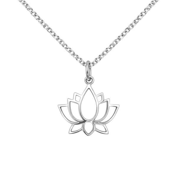 Dije flor de loto - Plata 925 - sin piedra - CP4737 sinpiedra