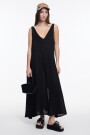 VESTIDO ESCOTE V Negro