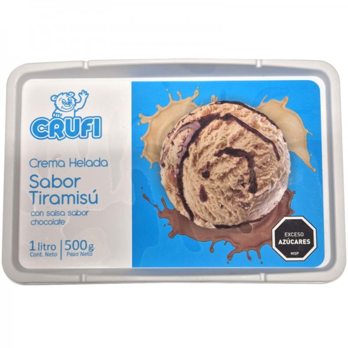 HELADO CRUFI 1LT TIRAMISU CON SALSA DE CHOCOLATE 