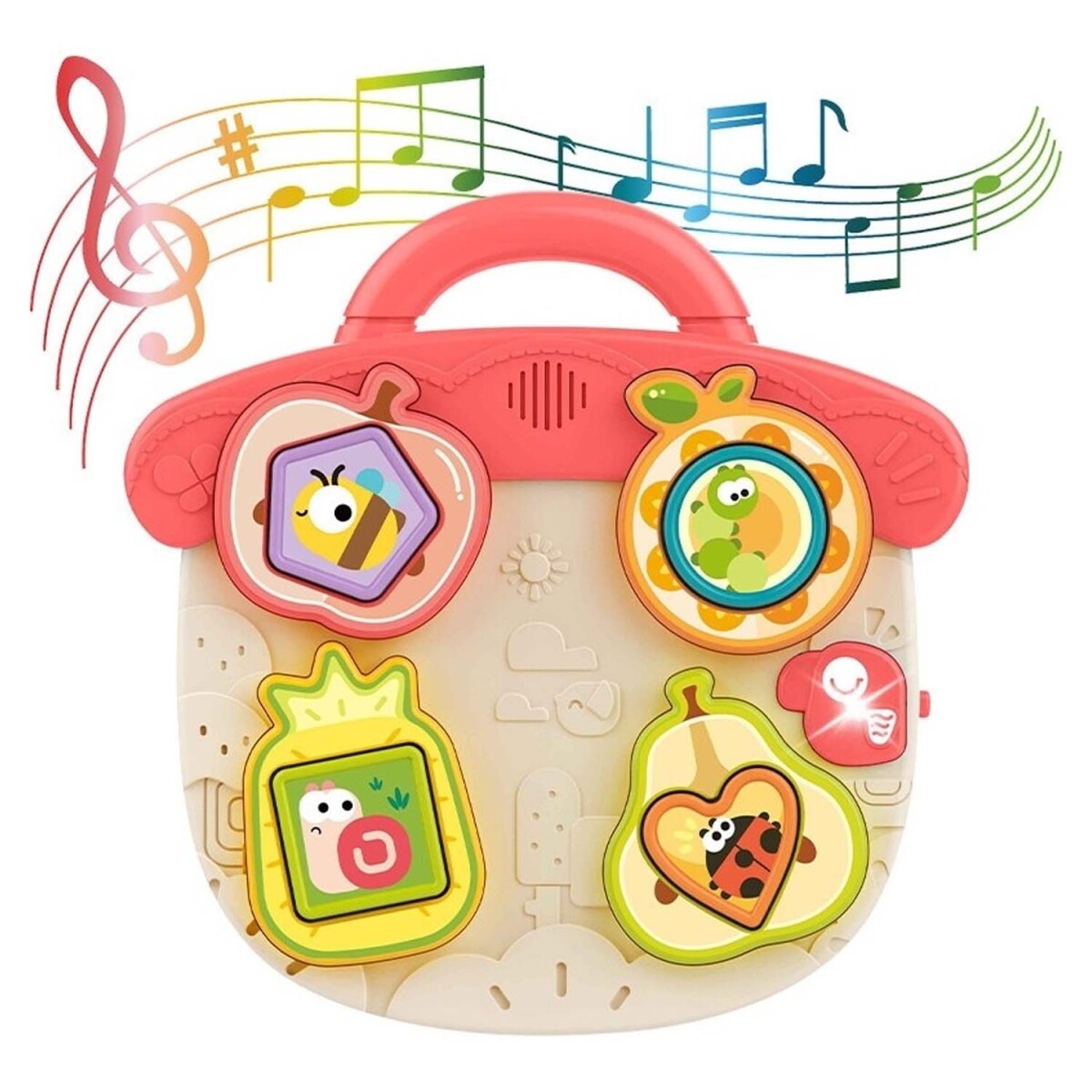 Tablero Encastrable de Actividades Música y Luz Bebé Huanger - Rosa 