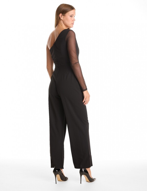 Enterito Crepe Premium & Manga Mesh NEGRO