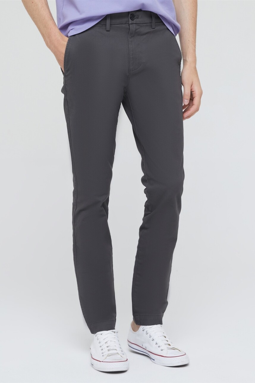 Pantalón Khaki Skinny Hombre Soft Black