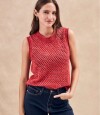Top Calados Lurex Rojo