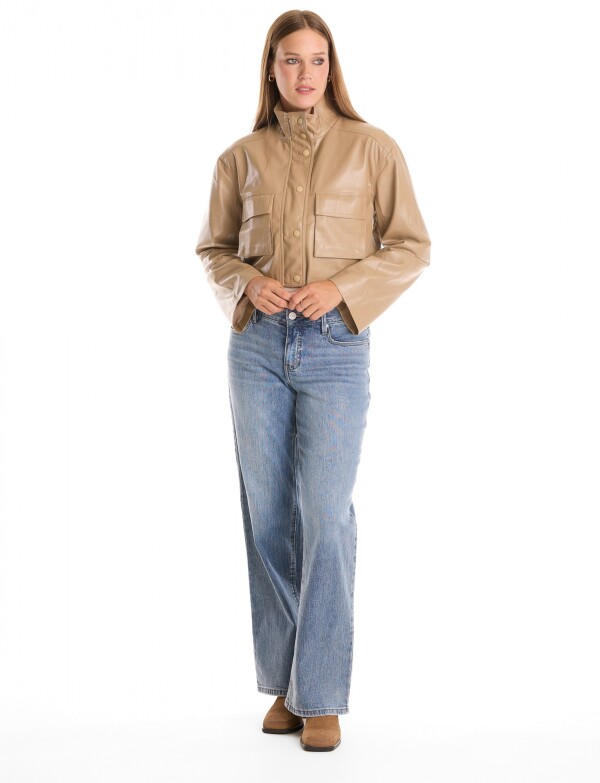 Chaqueta Eco Cuero TOSTADO