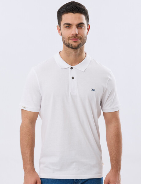 REMERA POLO LISA JERSEY Blanco