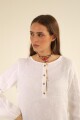 Blusa Lanai Blanco y beige