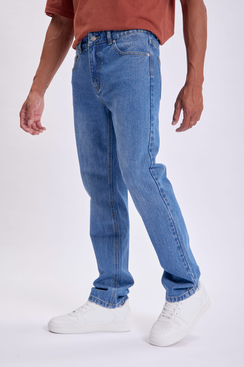Pantalón jean fit clásico Azul Medio