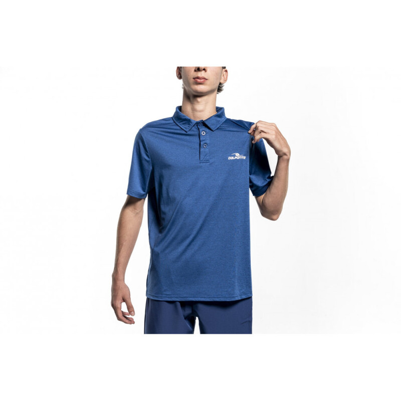 RAPID POLO T-SHIRT MEN BLACK BLUE MELANGE