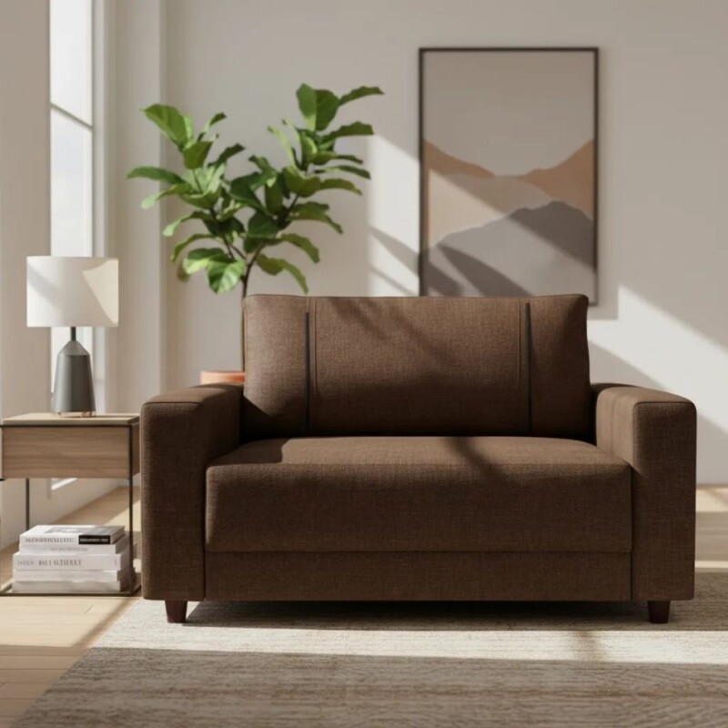 SOFA 2 CUERPOS - TELA MARRON SOFA 2 CUERPOS - TELA MARRON