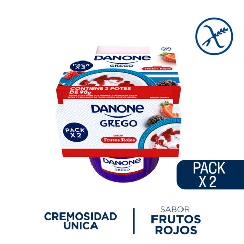 Yogurt Griego Danone Frutos Rojos x2 Yogurt Griego Futos Rojos X2