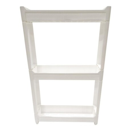 Mueble estantería de plástico con 3 estantes regulables y ruedas Mueble estantería de plástico con 3 estantes regulables y ruedas