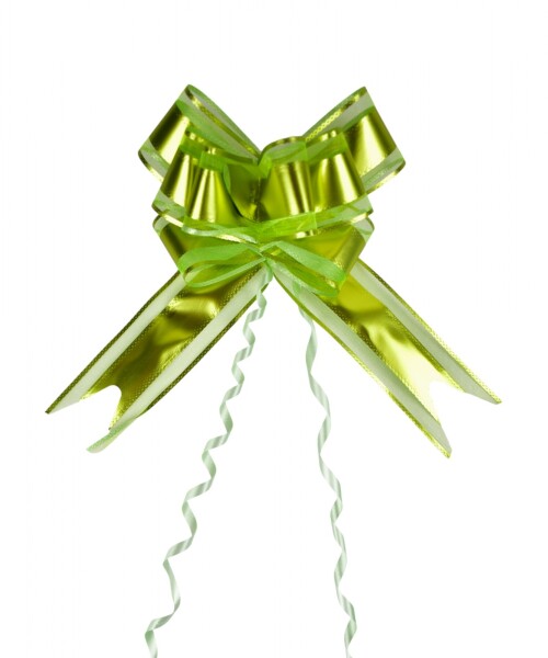 Moño magico grande 5,5 cm x 70 cm VERDE LIMA