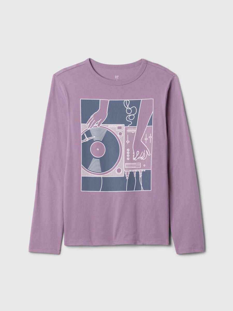 Remera Gràfico Manga Larga Niño - Music Player 