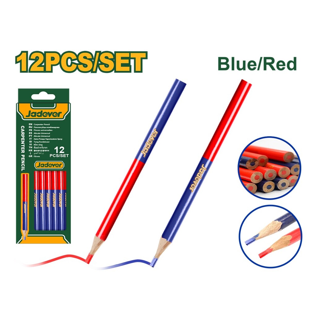 Lápiz carpintero bicolor 12pcs 