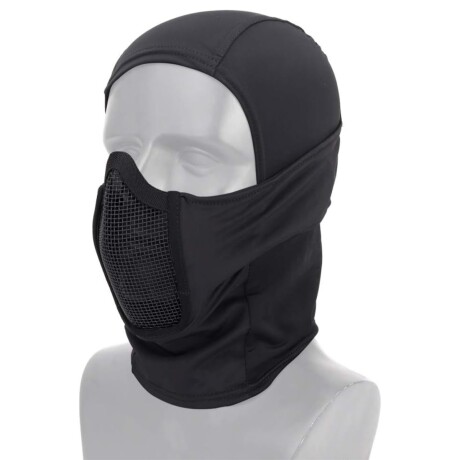 Balaclava con máscara de rejilla Negro