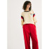 CALCA FEM VERMELHO ESCURO