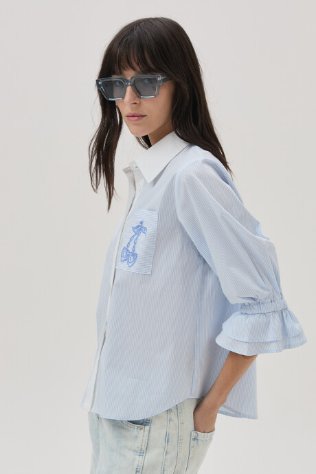 Camisa Cherry Celeste