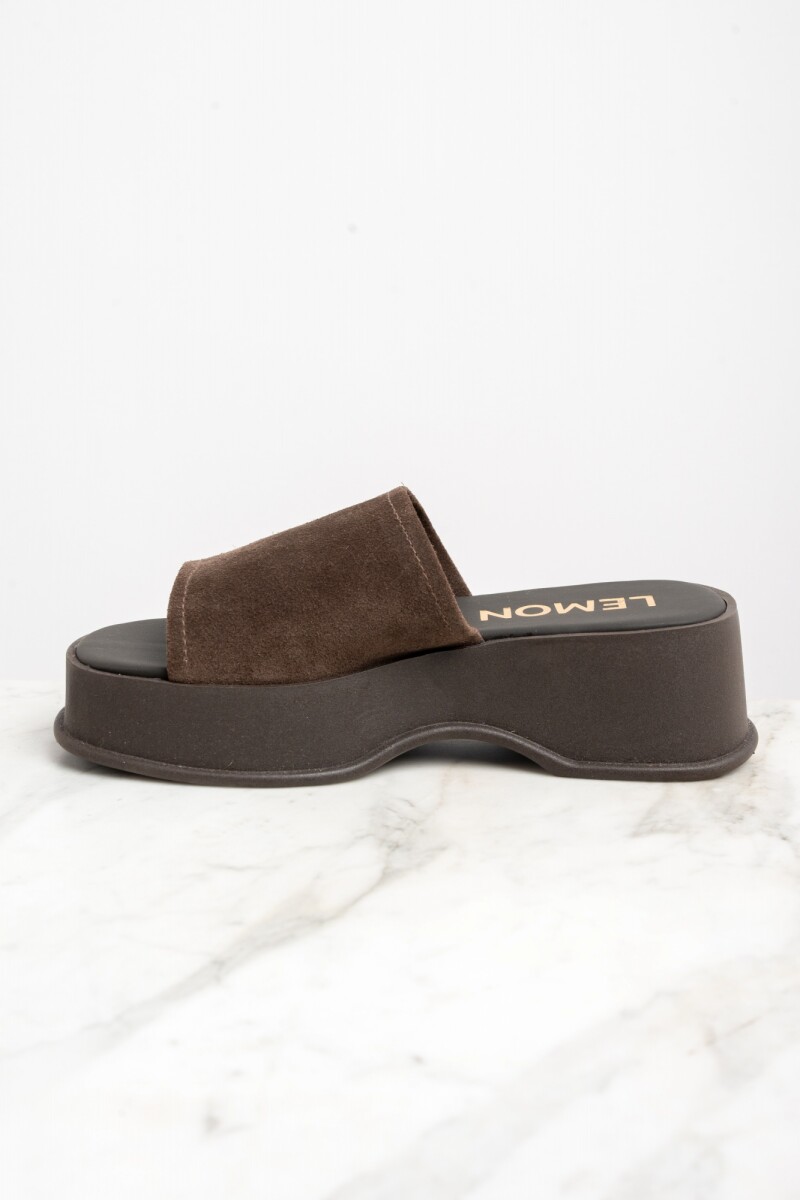 Zueco Gamuza Chocolate