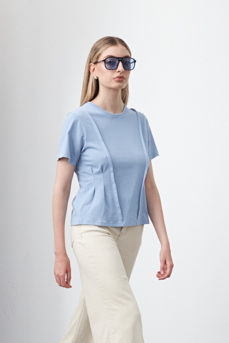 REMERA SHIITAKE - Celeste 