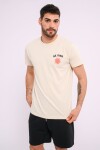 Remera estampada Beige