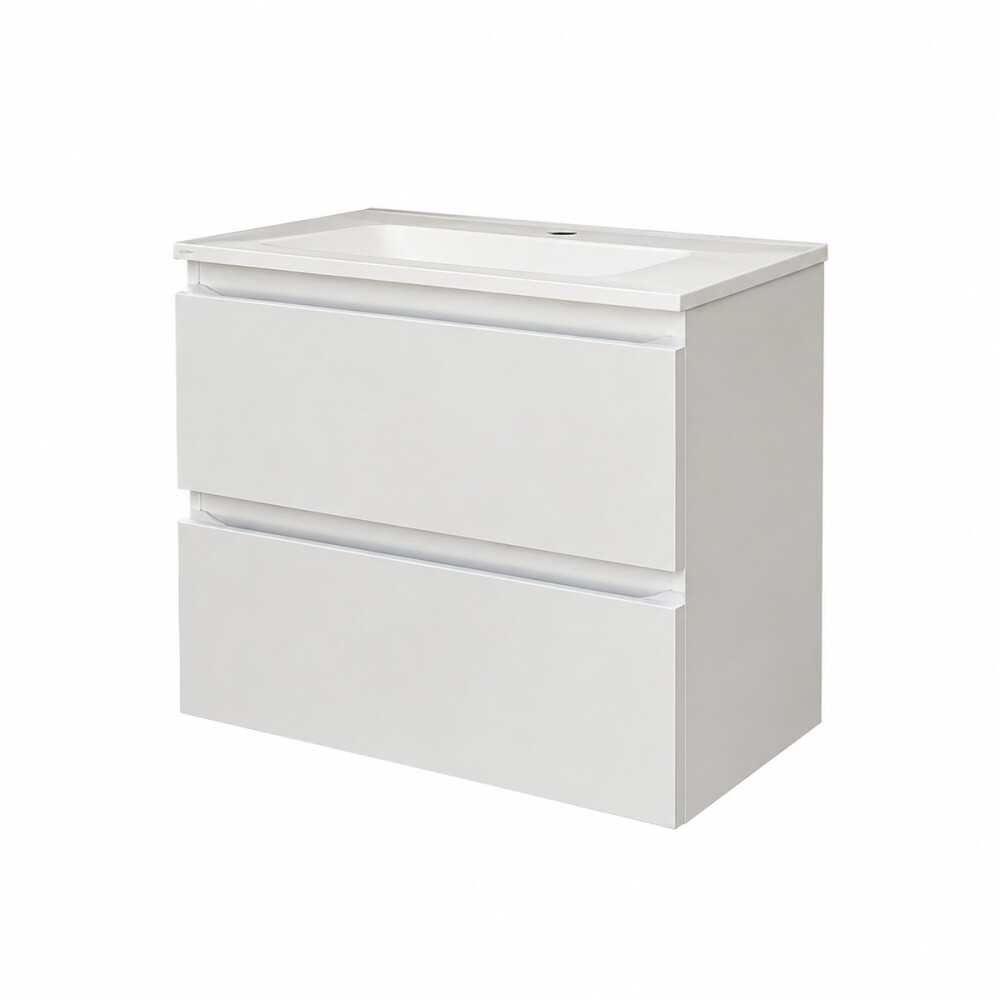 MUEBLE DE BAÑO BLANCO CON BACHA BLANCA Mueble De Baño Blanco Con Bacha Blanca