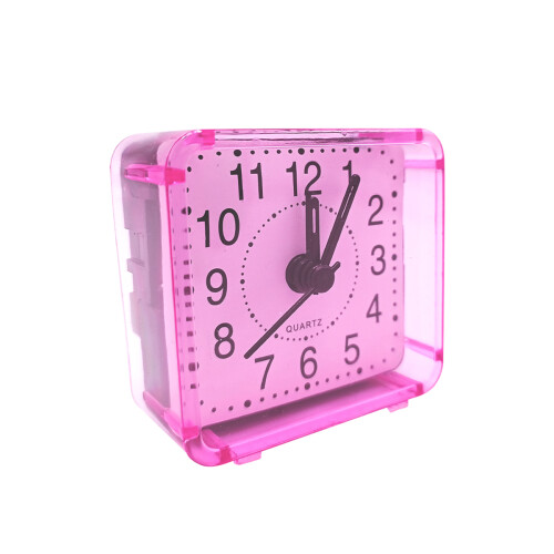 Reloj De Mesa Analógico Hora Acrilico Vintage Decoracion Color rosa