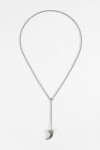 Collar cadena doble vuelta dije cuerno plateado