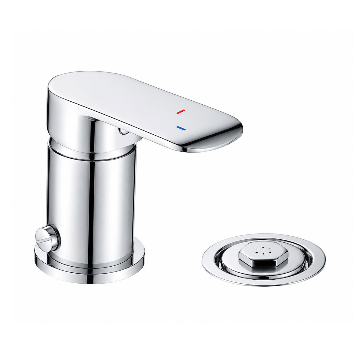 Griferia De Bidet Monocomando Cromo Aqualia Alassio 