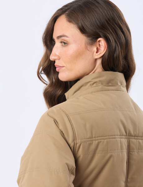 CAMPERA DE ABRIGO CON FORRO DE SHERPA Beige