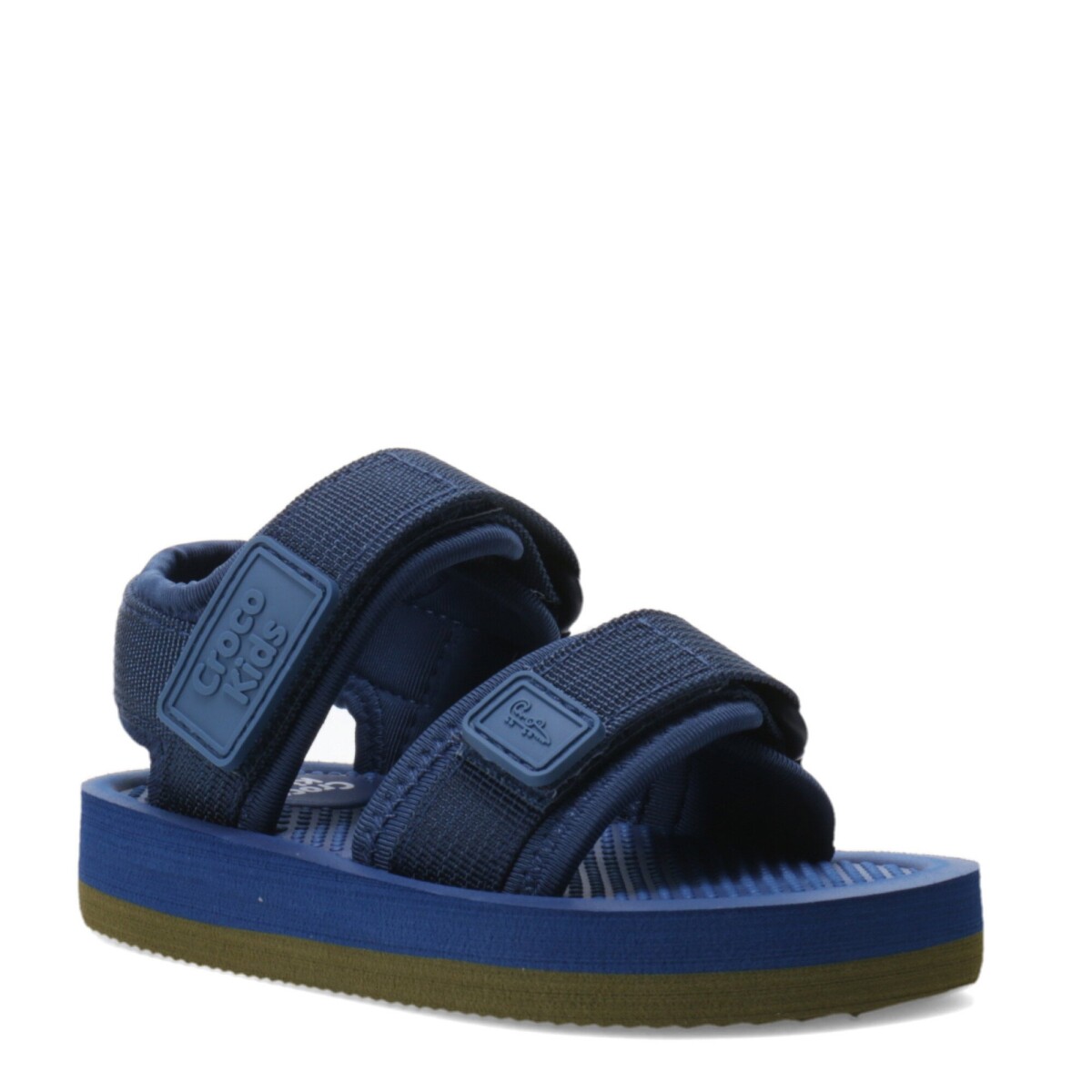 Sandalias de Niño Croco Kids Tiny Con Velcro - Azul Marino - Verde 
