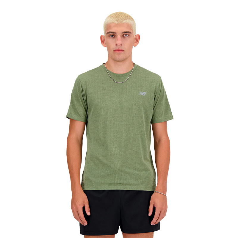 Remera New Balance Athletics Run Verde