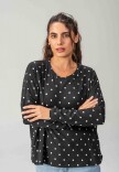 Remera Popi Polka dots negro y blanco