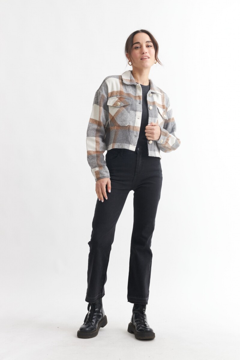 Chaqueta a cuadros GRIS