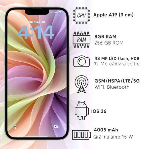 Iphone 17e 8gb Ram 256gb 5g + Reaglo NEGRO