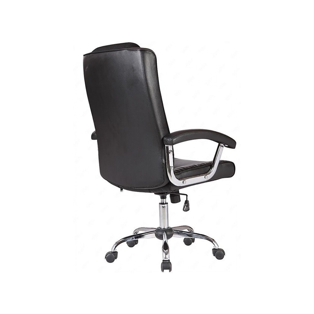 SILLA DE ESCRITORIO SIMIL-CUERO NEGRO D-428-1