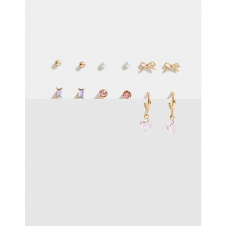 Aros Sets Con Strass Dorado