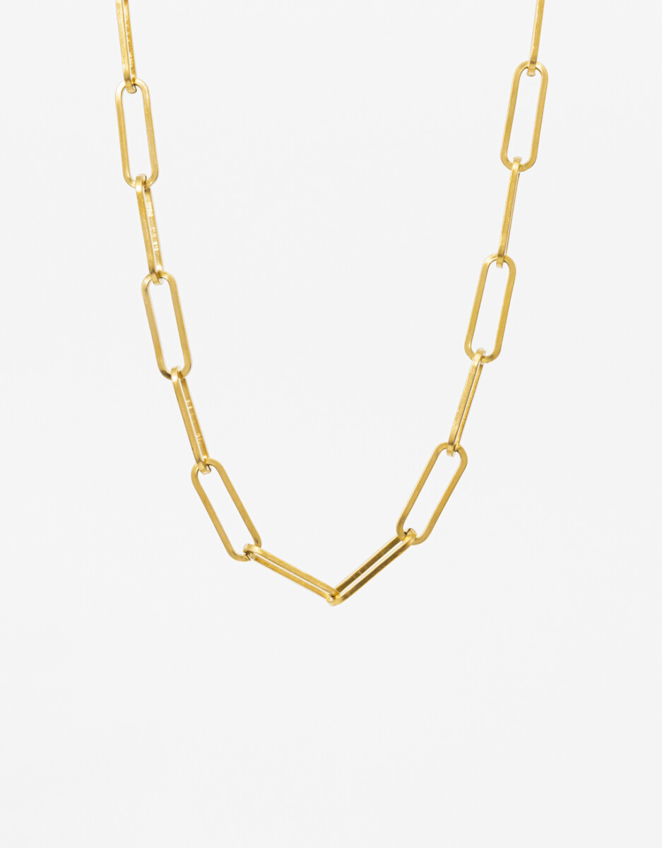 Collar Corto Eslabones De Acero 