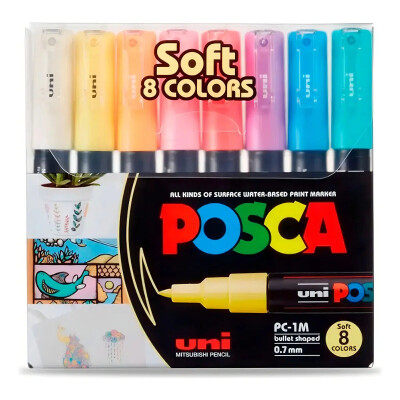 Marcadores PC-1M 8 colores 0.7 mm Posca Marcadores PC-1M 8 colores 0.7 mm Posca