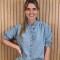 Camisa Flora Denim Celeste