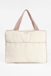 Bolso con vivos en contrastes beige