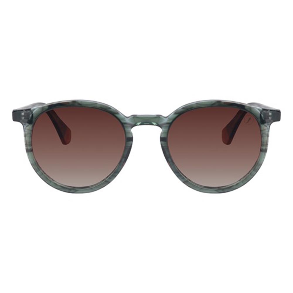 Lentes de sol De Acetato Redondo Premium Gradiente Marón/Verde