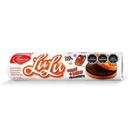GALLETAS LULU CHOCOLATE Y DULCE DE LECHE 115 G GALLETAS LULU CHOCOLATE Y DULCE DE LECHE 115 G