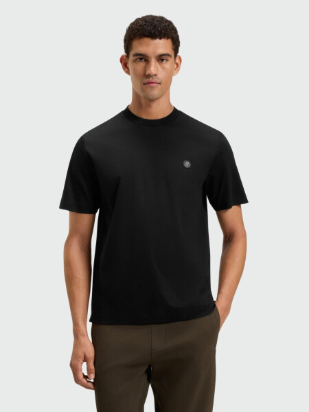 BOSS - Remera Regular Monograma Double B Negro Estampado